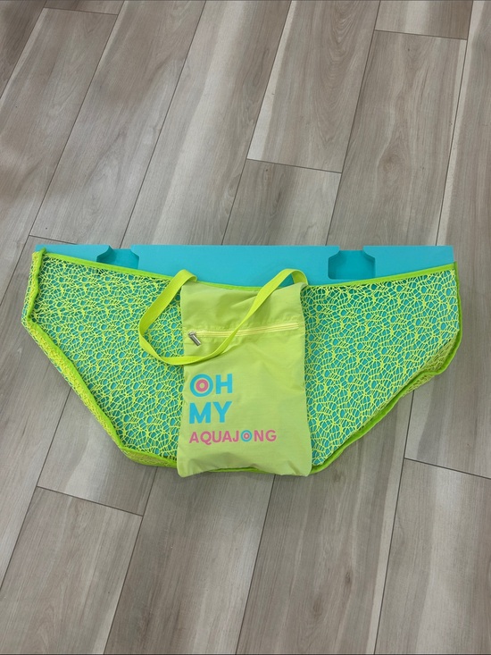 Oh My Mahjong Other - Oh My Aquajong Neon Lime Swim floating mat  with Packable Pouch